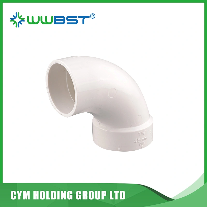pvc pipe fitting 90 degree elbow manufacturer